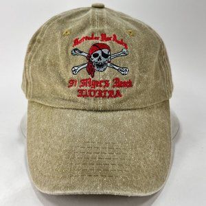 Surrender Yor Booty Ft Myers Beach FL Strap back Cap Hat Pirate Green Adult Mens